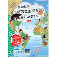 Mans dzīvnieku atlants. Daudz uzlīmju un milzīgs plakāts tavai istabai!