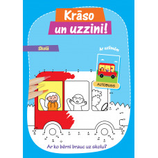 Krāso un uzzini! Skolā. Ar uzlīmēm