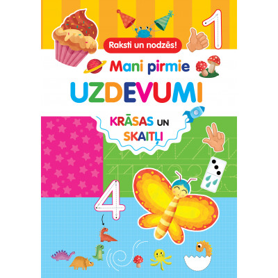 Mani pirmie uzdevumi. Krāsas un skaitļi. Raksti un nodzēs!