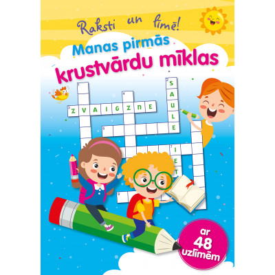 Manas pirmās krustvārdu mīklas. Raksti un līmē! Ar 48 uzlīmēm