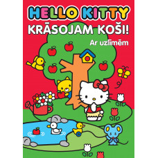 Hello Kitty. Krāsojam koši. Ar uzlīmēm