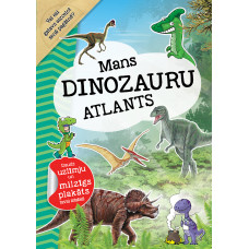 Mans dinozauru atlants. Daudz uzlīmju un milzīgs plakāts tavai istabai