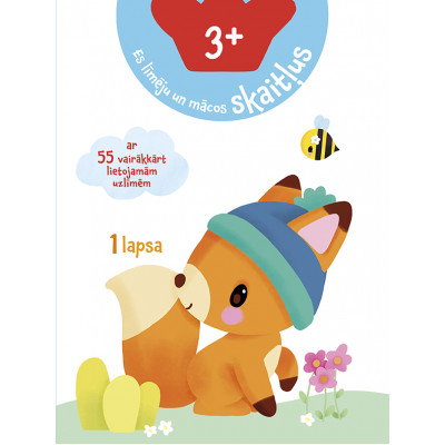 Es līmēju un mācos skaitļus. 3+ Ar 55 vairākkārt lietojamām uzlīmēm