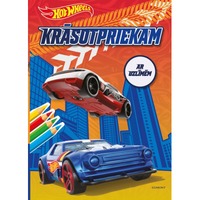 Hot Wheels. Krāsotpriekam. Ar uzlīmēm