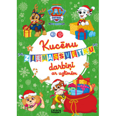 Paw Patrol. Kucēnu Ziemassvētku darbiņi ar uzlīmēm