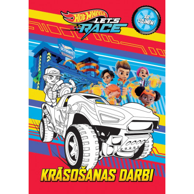 Hot Wheels. Lets's Race. Krāsošanas darbi. Ar uzlīmēm